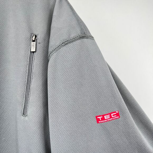 SCOTTeVEST Shirt Mens XL QZip 1/4 Zip Pullover Gray Long Sleeve - Picture 5 of 13
